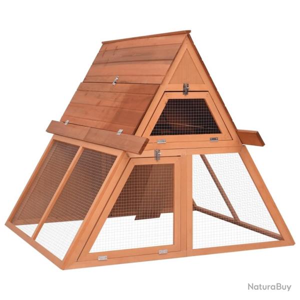 Clapier 152x127x109,5 cm Bois de sapin massif