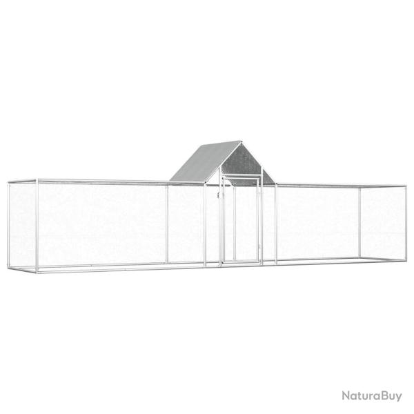 Poulailler 5 x 1 x 1,5 m Acier galvanis�