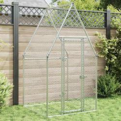 Cage pour poules argent&eacute; 100x100x190 cm acier galvanis&eacute;