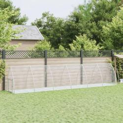 Clapier argent&eacute; 600x105x120 cm acier galvanis&eacute; alsavelo