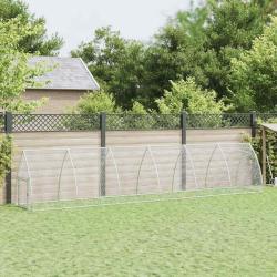 Cage pour poules argent&eacute; 600x105x120 cm acier galvanis&eacute; alsavelo