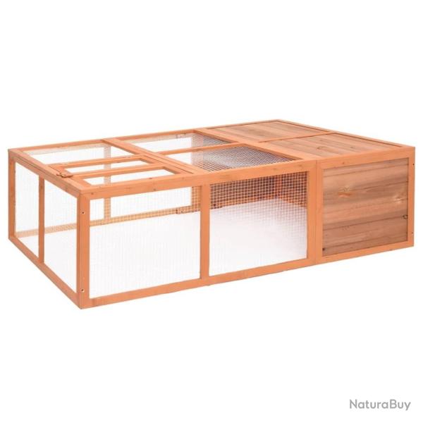 Cage pour animaux de jardin 150x100x50 cm Bois de sapin massif alsavelo