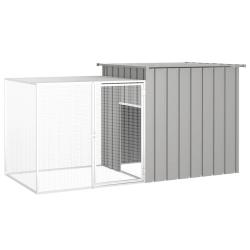 Clapier Gris 200x91x100 cm Acier galvanis&eacute;