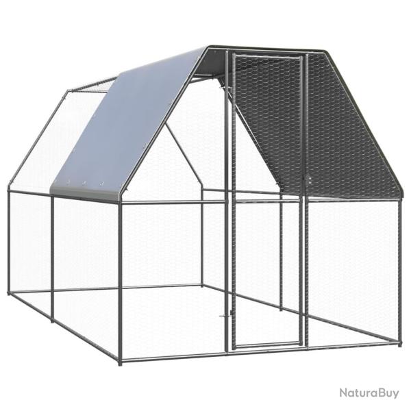 Poulailler d'ext�rieur 2x4x2 m Acier galvanis�
