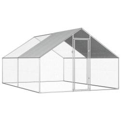 Poulailler d'ext&eacute;rieur 2,75 x 4 x 1,92 m Acier galvanis&eacute;