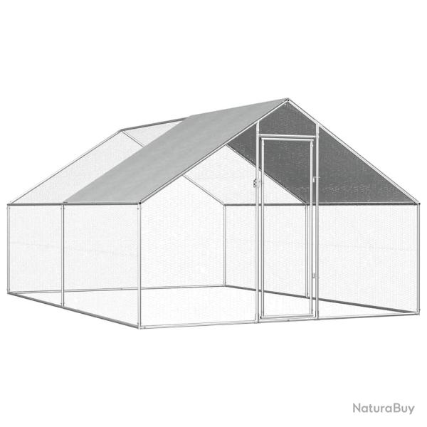 Poulailler d'ext�rieur 2,75 x 4 x 1,92 m Acier galvanis�