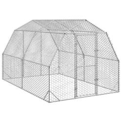 Poulailler 2,5x4x2,25 m acier galvanis&eacute;