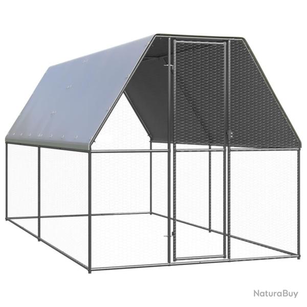 Poulailler d'ext�rieur 2x4x2 m Acier galvanis�