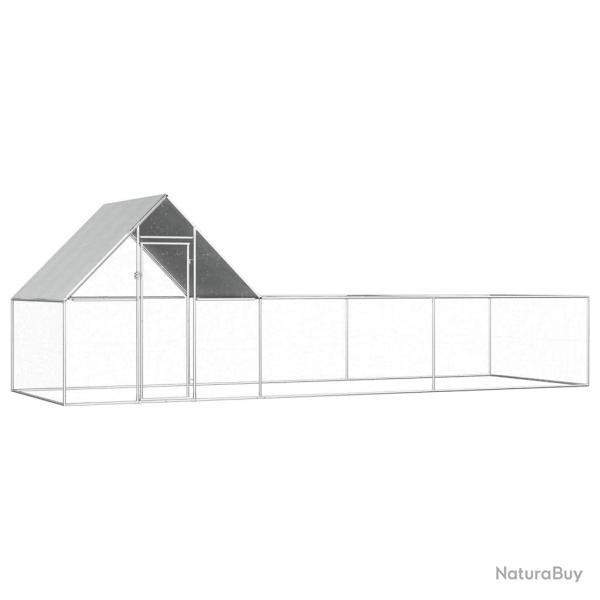 Poulailler 6 x 2 x 2 m Acier galvanis�