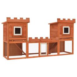 Clapier large d'ext&eacute;rieur avec maison double