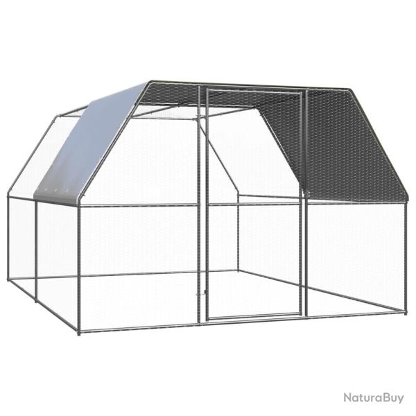 Poulailler d'ext�rieur 3x4x2 m Acier galvanis�