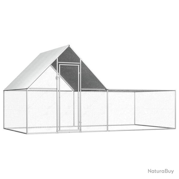 Poulailler 4 x 2 x 2 m Acier galvanis�