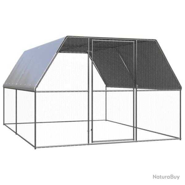 Poulailler d'ext�rieur 3x4x2 m Acier galvanis�
