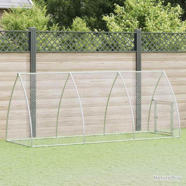 Cage pour poules argent� 300x105x120 cm acier galvanis�