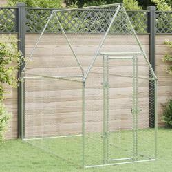 Cage pour poules argent&eacute; 200x100x190 cm acier galvanis&eacute;
