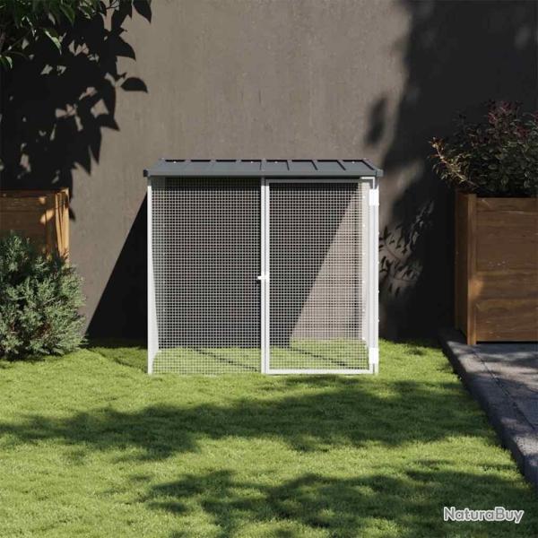 Poulailler avec toit anthracite 103x98x90 cm acier galvanis�