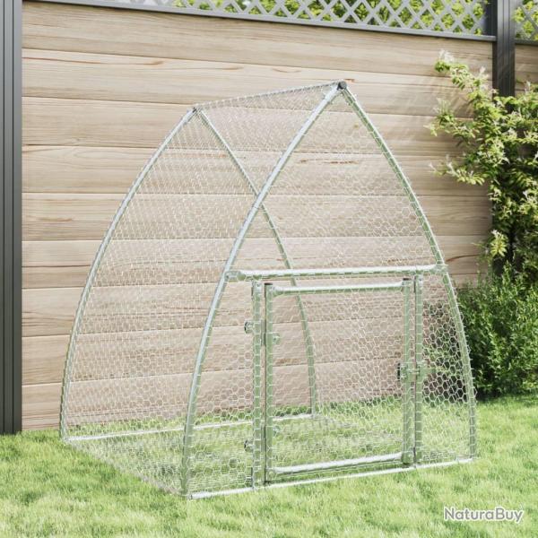 Clapier argent� 100x105x120 cm acier galvanis�