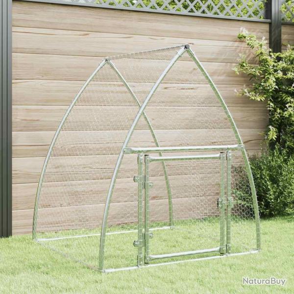 Cage pour poules argent� 100x105x120 cm acier galvanis� alsavelo