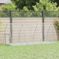 Clapier argent&eacute; 300x105x120 cm acier galvanis&eacute;