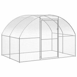 Poulailler d'ext&eacute;rieur 3x2x2 m Acier galvanis&eacute;