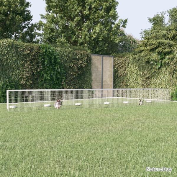 Cage � lapin 5 panneaux 541x109x54 cm Fer galvanis�