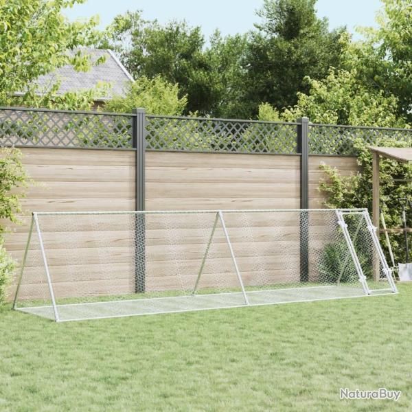 Clapier argent� 400x105x91 cm acier galvanis�