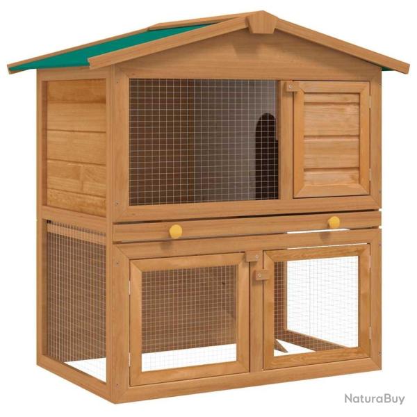 Clapier d'ext�rieur Enclos pour petits animaux 3 portes Bois alsavelo