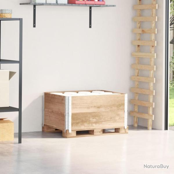 Colliers de palette 2 pcs 80x60 cm bois de pin solide