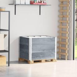 Colliers de palette 3 pcs gris 80x60 cm bois de pin solide