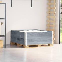 Colliers de palette 2 pcs gris 100x100 cm bois de pin solide