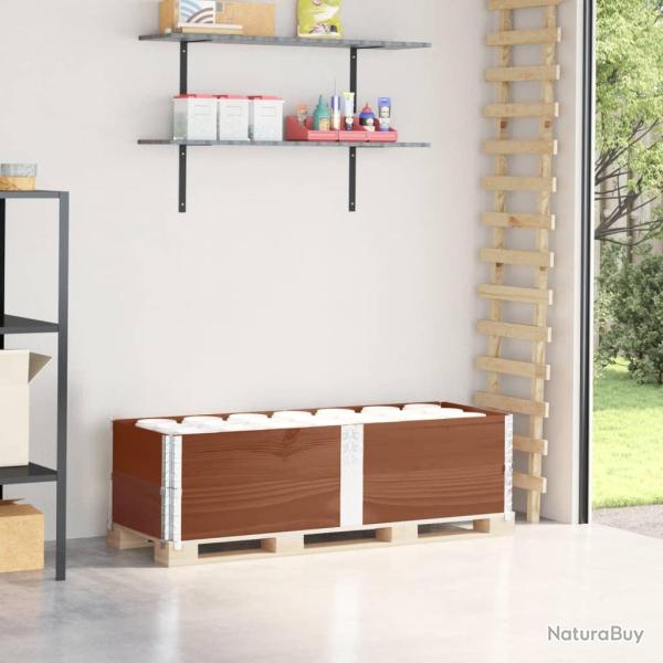 Colliers de palette 2 pcs marron 150x50 cm bois de pin solide alsavelo