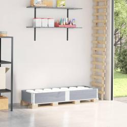 Collier de palette gris 150x50 cm bois de pin solide