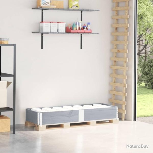 Collier de palette gris 150x50 cm bois de pin solide alsavelo