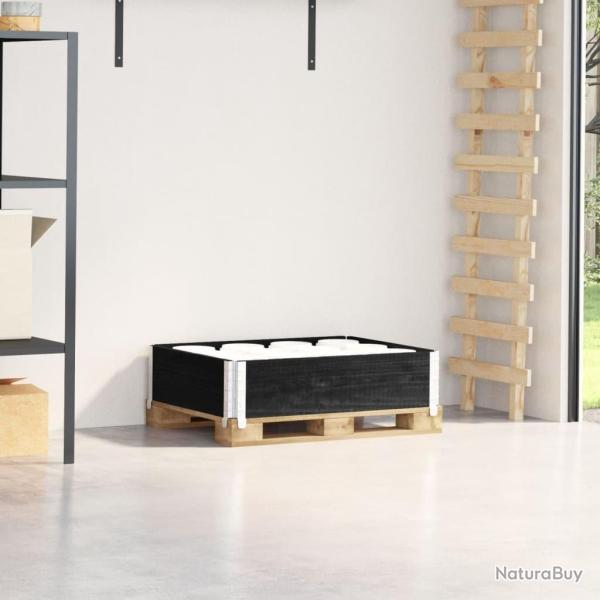 Collier de palette noir 80x60 cm bois de pin solide