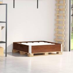 Collier de palette marron 100x100 cm bois de pin solide