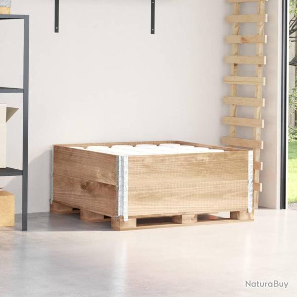 Colliers de palette 2 pcs 100x100 cm bois de pin solide alsavelo