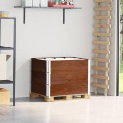 Colliers de palette 3 pcs marron 80x60 cm bois de pin solide