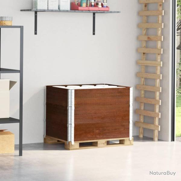 Colliers de palette 3 pcs marron 80x60 cm bois de pin solide