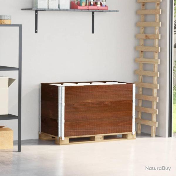 Colliers de palette 3 pcs marron 100x50 cm bois de pin solide alsavelo