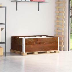 Colliers de palette 2 pcs marron 120x80 cm bois de pin solide