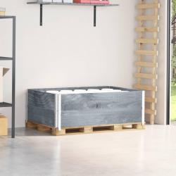 Colliers de palette 2 pcs gris 120x80 cm bois de pin solide