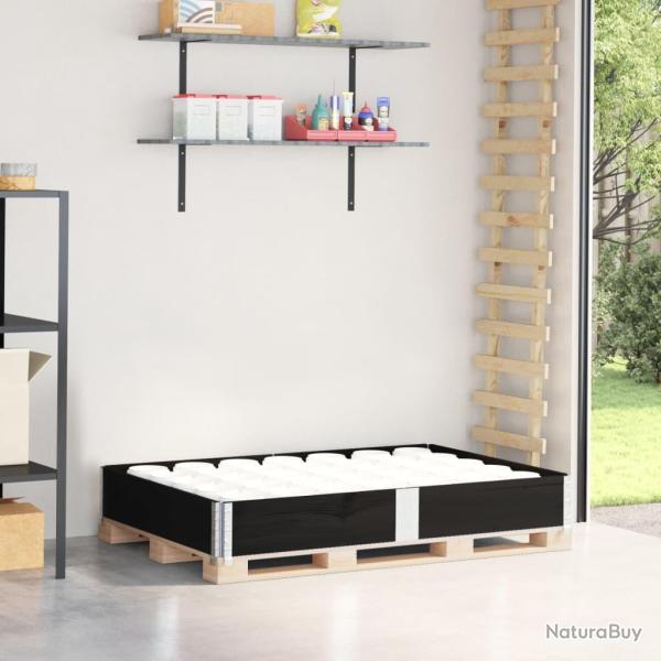 Collier de palette noir 150x100 cm bois de pin solide