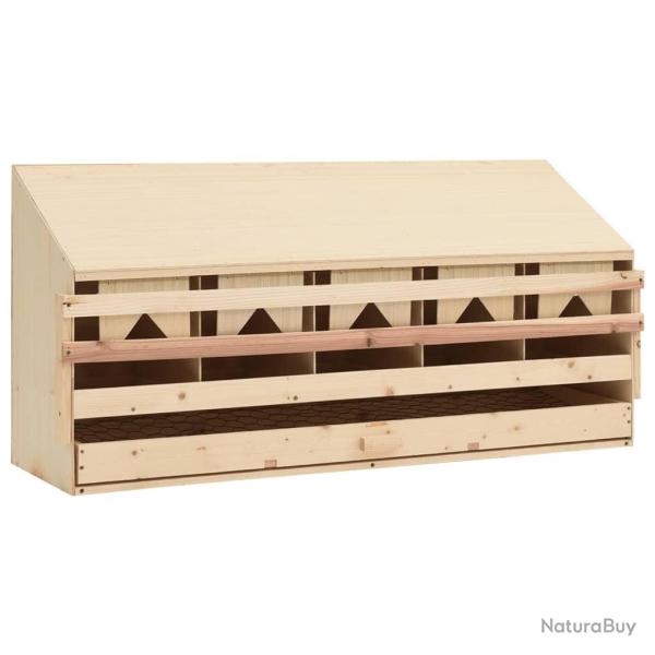Pondoir 5 compartiments 117x33x54 cm bois de pin massif