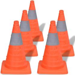 C&ocirc;nes de signalisation escamotables 5 pcs 42 cm