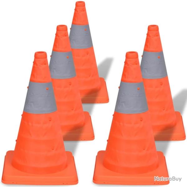 C�nes de signalisation escamotables 5 pcs 42 cm