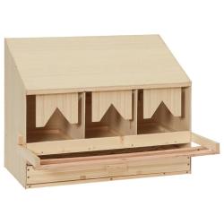 Pondoir 3 compartiments 72x33x54 cm bois de pin massif