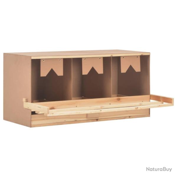 Pondoir 3 compartiments 96x40x45 cm bois de pin massif alsavelo