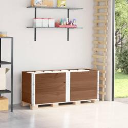 Colliers de palette 3 pcs marron 150x50 cm bois de pin solide