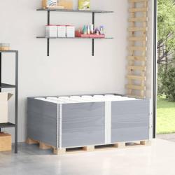 Colliers de palette 3 pcs gris 150x100 cm bois de pin solide alsavelo