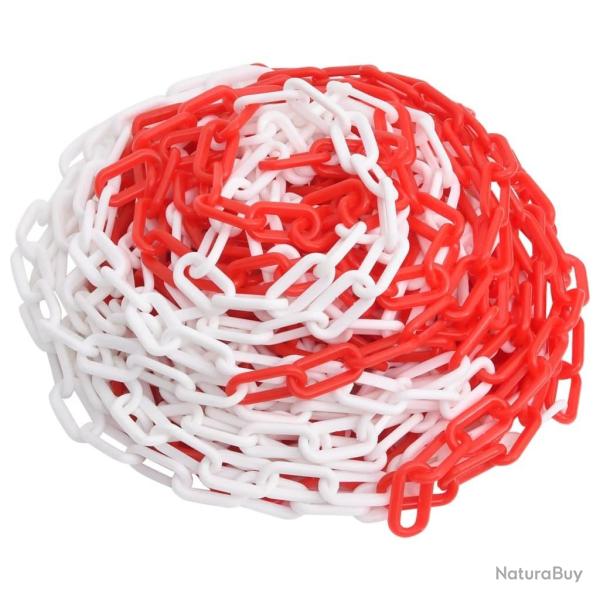 Cha�ne d'avertissement Rouge et blanc 100 m �4 mm Plastique